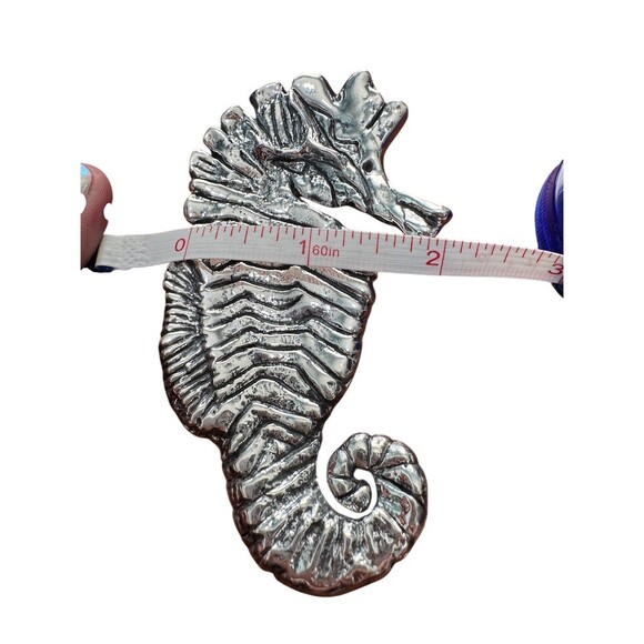 .999 Sterling Silver Large Seahorse Nautical Sea Life Statement Charm Pendant - Picture 4 of 6